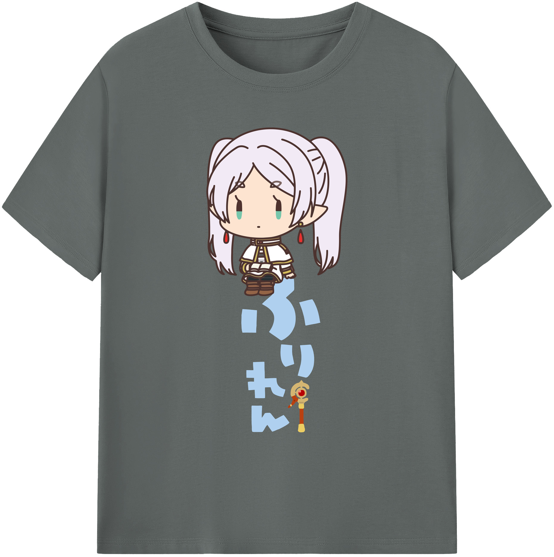 （画像用） 葬送のフリーレン Frieren 綿100％ メンズ半袖Tシャツ｜肌触りやわらか＆通気性